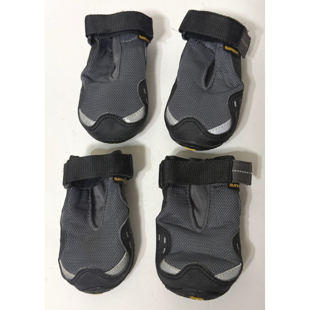Ruffwear Dog Boots Unisex 2.5in Gray Grip Trex Vibram Hiking Reflective 4 Pack